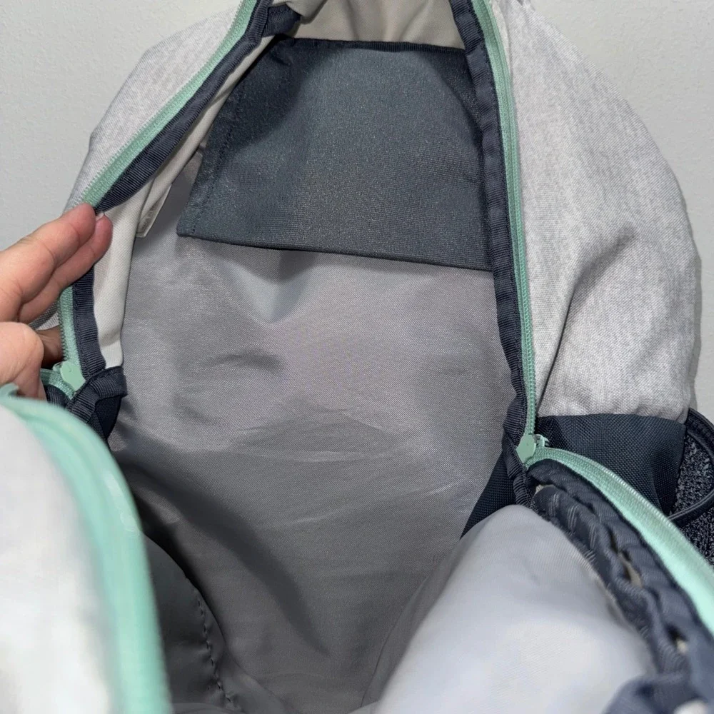 Adidas Stratton Backpack Gray Mint Green School Travel Laptop Daypack